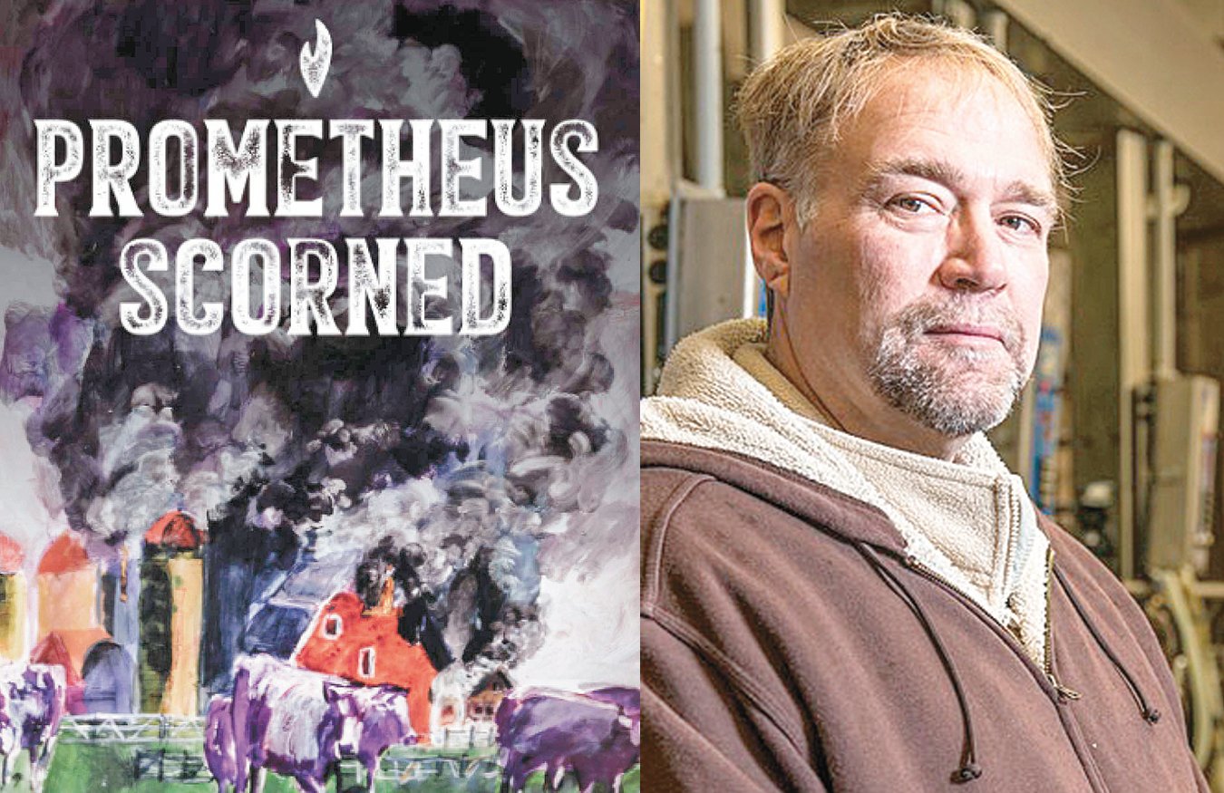 Ron Erskine and his latest book, "Prometheus Scorned."